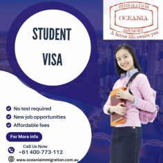 A student visa for Australia allows international students to study full-time at an Australian educational institution. To obtain this visa, you'll typically need an offer of enrollment from an Australian educational institution and meet health and character requirements. The duration of the visa depends on the length of your course. It may also allow limited work rights to help support your studies. It's important to check the specific requirements and conditions associated with the visa, as they can vary depending on factors such as your country of origin and the type of course you plan to undertake.