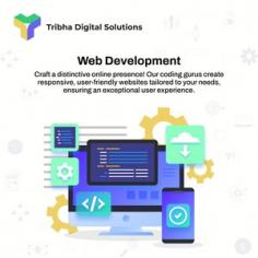 Transform your online presence with Tribha Digital Solution's Website Design & Development Services. We create visually stunning, user-friendly websites tailored to your business needs, ensuring optimal performance and engagement. Visit us at - https://www.tribhadigital.com/web-app-development/website-development