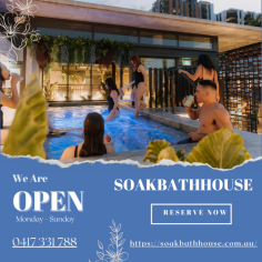 Welcome to SOAK – a Modern Australian Bathhouse designed to make wellness easy, accessible, and affordable. 

For more info.:- https://soakbathhouse.com.au/
