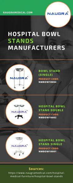 Hospital Bowl Stands Manufacturers High-quality bowl stands for hospitals are made by NaugraMedical. Hospital bowl stands are required in all hospitals and other healthcare facilities. We make Bowl Stands out of premium stainless steel. Among the top Hospital Bowl Stands Manufacturers, Suppliers, and Exporters in China and India is NaugraMedical. Strong, movable and secure hospital bowl stands are our speciality.  For more details visit us at: 