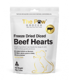 "The Paw Grocer Freeze Dried Diced Beef Hearts | VetSupply

Heart meat is also a great source of CoQ10, an antioxidant that may help treat & prevent heart disease. It is great for joint health & improves energy levels.

For More information visit: www.vetsupply.com.au
Place order directly on call: 1300838787"