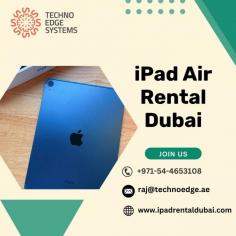 Discover the factors affecting iPad Air rental costs and get the best deals for your needs. Learn more today! Techno Edge Systems LLC offers you the reliable services of iPad Air Rental Dubai. For More info Contact us: +971-54-4653108 Visit us: https://www.ipadrentaldubai.com/ipad-rent-in-dubai/