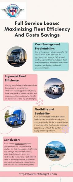 NFL Freight’s full-service fleet lease offers comprehensive fleet management solutions designed to enhance efficiency and reduce costs. Benefit from expert maintenance, regular updates, and strategic management that keeps your fleet running smoothly, ensuring your business stays ahead. Experience the advantages of a managed fleet today. Visit here to know more:https://www.nflfreight.com/blog/fleet-management-solution