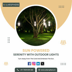 Activate the Outdoor Ambience with Solar-Powered Outdoor Lights

The solar-powered outdoor light collection from SolarSphere provides an affordable and environmentally responsible way to light up and beautify your outside areas. You can enjoy hassle-free outdoor lighting all year round with solar outdoor lights for your home and garden, which require minimal maintenance after installation.

Contact: +91 7039039360

Website: https://www.solarsphere.in/solar-store/