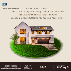 If You Are Looking for Luxury Studio Apartment and Villa in Goa India Property Dekho Offering 1, 2 & 4 Bhk Apartment in Bhutani Acqua Eden South Goa
