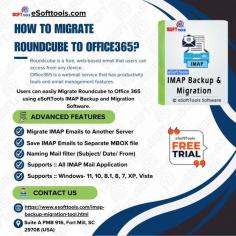 Office365 is a webmail service email management features and Roundcube is a free, web-based email that users can access from any device. Users know that there are many software available in the market but they don’t work properly but I want to share an excellent software to easily migrate Roundcube to Office 365 using eSoftTools IMAP Backup & Migration Software. This software provides many features such as: Save in separate folder, Support all applications (Gmail, Office 365, Outlook.com, Yahoo, Yandex, AOL, ZOHO, Live.com, and more), Support all extensions (PST, MSG, HTML, EML, MBOX, EMLX, DOCX, and more). The software supports all the different Windows operating systems including:- Windows 11, Windows 10, Windows 8.1, Windows 8, Windows 7, Windows XP, Windows Vista, and others and the software also offers a free demo that allows users to backup and migrate IMAP email files with free features.