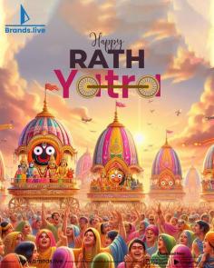 Discover Brands.live's exclusive collection of Rath Yatra Posters and Banners. Customize your celebration with vibrant designs that capture the essence of the festival, ensuring a visually stunning and memorable experience. Explore a diverse collection of vibrant designs crafted to embody the essence of this auspicious festival, perfect for creating memorable displays. 
