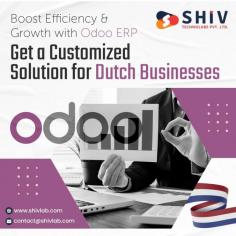 At Shiv Technolabs, we provide customized Odoo ERP services in Netherlands, designed to help Dutch businesses work more efficiently and grow faster.

We tailor the system to fit your specific needs, making everyday tasks easier and boosting productivity. Let us help you achieve your business goals with a solution that fits perfectly.