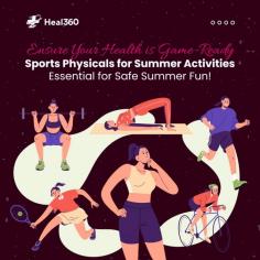Gear up for a summer filled with excitement and activity with our expert sports physicals for all ages. At Heal360, we ensure you are in optimal health to make the most of the season.

