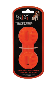 "Scream Xtreme Treat Dumbbell Loud Orange | Dog Toy | VetSupply

Scream Xtreme Treat Dumbbells Loud Orange are designed xtremely tough for Xtreme chewers. Stuff them with treats or use them on their dishwasher-safe and vanilla-scented.

For More information visit: www.vetsupply.com.au
Place order directly on call: 1300838787"