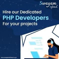 Swayam infotech is the leading PHP Web Development Services Company in India. We have a successful track record of PHP web & application development. We have a successful track record of PHP web & application development. We are a PHP software and web application development company. We give the best custom PHP Web development services. Improve your online presence with our comprehensive PHP solutions for efficiency, scalability, and innovation.