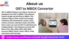 You know, eSoftTools Software is in a market new software launch, and users are very happy because user-related software problems are solved and represent OST to PST  Converter Software. This software converts OST to MBOX format with an Outlook Mail folder. It can very simple step all files upload OST to MBOX. This software is very easy to use and very simple to understand, all users provide a very friendly graphic interface. It can show a live preview of all emails before switching OST to MBOX. This software is supported and runs on all Windows versions.

visit more:- https://www.esofttools.com/blog/how-to-convert-ost-to-mbox/

website:-https://www.esofttools.com/ost-to-pst-converter.html