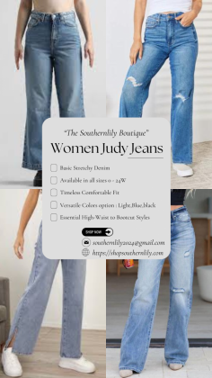 Elevate Your Look with Timeless Judy Blue Jeans from SouthernLily!

Have the ultimate denim experience with Judy Blue Jeans, available now at SouthernLily Boutique! From thin to bootcut, these denims offer the best in shape for any body type. Made with satisfactory materials and interest to element, Judy Blue Jeans seamlessly combo comfort and style. Elevate your wardrobe with undying denim classics or try latest designs – the selection is yours! Stay stylish and confident with Judy Blue Jeans from SouthernLily Boutique nowadays!
https://shopsouthernlily.com/