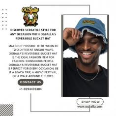 Making it possible to be worn in two different unique ways, Ogballa’s reversible bucket hat is the ideal fashion item for fashion-conscious people. Ogballa’s reversible bucket hat is perfect for every occasion, be it a beach trip, a music festival, or a walk around the city. Book yours now!
