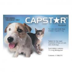 For treating heavy flea infestation in canines, Capstar is an active formula. This quick action tab works well in killing adult fleas. Within 30 mins of administration, Capstar starts destroying fleas and within 4 hours, it removes 100% of fleas. Treatment with Capstar poses no danger to pregnant and nursing dogs.
