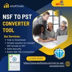 A smart software is introduced to convert NSF emails to Outlook PST files and export NSF files to PST format easily, just download eSoftTools NSF to PST Converter software with complete details. Using this software you can convert NSF emails to PST MBOX, EML, EMLX, MSG, HTML, vCard, Zimbra (.tgz), ICS and many other file formats without damaging the original data or losing data. This software provides a demo version where you can convert 20+ NSF emails to PST with original data. For more details, check the below link.


Main link:-https://www.esofttools.com/nsf-to-pst-converter.html