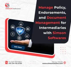 Simson is a leading software solution provider for insurance intermediaries, with extensive experience in ERP implementation across the General Insurance, Health Insurance, and Life Insurance broking industries. Our insurance broking software enables you to effectively manage Customer Data, Policy Details, Endorsements, Claims, and Documents. We also offer comprehensive support services to ensure our customers can easily contact us and gain a clear understanding of any queries regarding the software.