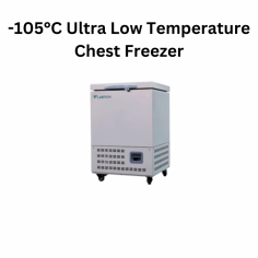 Labtron -105°C Ultra Low Temperature Chest Freezer is a digital microcomputer-controlled unit, offers 358L of holding capacity with -105°C of cooling performance. Features self-overlapping refrigeration system with branded compressor and evaporator for effective refrigeration. Designed with 304 stainless steel liner, air pressure balance and universal caster, has LED display and safety door lock design. With Ultra-thick foam layer and double sealing of the door, it also has advanced alarm system and multiple protection functions.