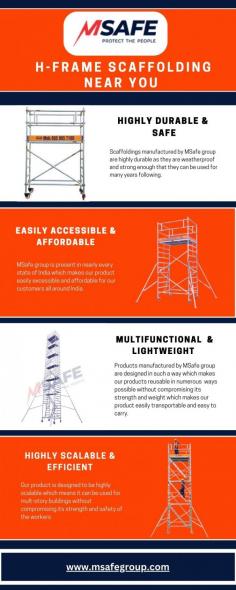 https://msafegroup.com/aluminium-scaffolding-near-me/

Msafe Group sells and rents aluminium scaffolding near you, including a wide range of aluminium scaffold options designed to meet your specific requirements. While they don't explicitly mention H-Frame scaffolding on this webpage, you can always contact them for details.