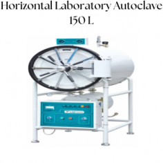 Labtron horizontal laboratory autoclave with a 150-L capacity is equipped with microprocessor control with fully automatic cycles, a digital LCD display to monitor working status and parameters, and an automated drying function. It has a door lock feature, ensuring safety and protection during sterilization, and an automatic power cut-off with an alarm. 