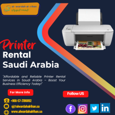 Advantages of Leasing a Printer for Business Purposes in KSA

Reduce upfront expenses, take advantage of flexible leasing terms, and maintain seamless operations with access to the newest technologies. We guarantee less downtime with our Printer Rental Services in Riyadh which include maintenance support. Learn the benefits of renting a printer from AL Wardah AL Rihan LLC for business use in Saudi Arabia. Increase output and effectiveness without the burden of ownership. For more details and to easily boost your business operations, call us at +966-57-3186892 today.

Visit: https://www.alwardahalrihan.sa/it-rentals/printer-rental-in-riyadh-saudi-arabia/

#PhotocopierrentalKSA
#Printerrental
#CopierLeaseRiyadh
#PrinterRentalinRiyadh
#PrinterRentalSaudiArabia
