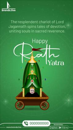 Customize your Ratha Yatra story Posters and Banners easily with Brands.live's templates. Create unique designs that reflect the festival's historical and cultural essence, perfect for crafting promotional materials and storytelling visuals. 
