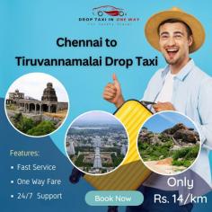 Choose Drop Taxi In One Way for your Chennai to Tiruvannamalai journey. Experience reliable, comfortable, and affordable Chennai to Tiruvannamalai drop taxi services with professional drivers ensuring your safety and convenience. Book now for a hassle-free travel experience tailored to your needs.
