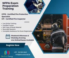 Prepare for the NFPA Certified Fire Protection Specialist Course at an affordable price. Enroll in CFPS Certification Training with Eduvational Training FZE.