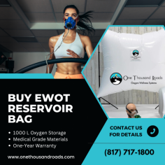 An EWOT reservoir bag is a key part of Exercise With Oxygen Therapy (EWOT). It's a large, durable bag that holds oxygen. When you exercise, the bag releases the oxygen, making it easier for your body to get the extra oxygen it needs. This can help improve your energy, stamina, and overall health. The One Thousand Roads EWOT reservoir bag is designed to be reliable and easy to use, ensuring you get the best results from your EWOT sessions. Whether you're a beginner or an experienced user, this bag helps you make the most out of your workout routine.