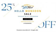 Enjoy the Monsoon with Bharat Taxi! Get special discounts on rides. Book now and save!