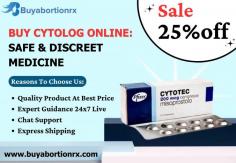Buy Cytolog online from our trusted source for secure and effective use.  We offer safe, affordable Cytolog pills for reliable solutions. Enjoy discreet packaging, competitive prices, and fast delivery. Perfect for those seeking convenience and privacy in managing their unwanted pregnancy needs. Order now!

Visit Now: https://www.buyabortionrx.com/cytolog