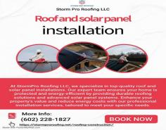 StormPro Roofing LLC provides expert roof and solar panel installation services to enhance your home's protection and energy efficiency. Our experienced team uses premium materials and cutting-edge techniques to ensure durable roofing and optimal solar power generation. Enjoy peace of mind and sustainable energy savings with our professional installation solutions.

https://stormproroofing.net/roofing-construction/