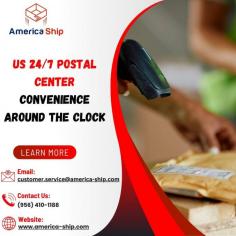US 24/7 Postal Center offers round-the-clock postal and shipping services to meet your needs at any time of day. Whether you need to send a package, mail a letter, or access a PO Box, our state-of-the-art facility is equipped to handle it all. With a wide range of services including domestic and international shipping, package tracking, mail forwarding, and more, we provide convenient and reliable solutions for both individuals and businesses. Our dedicated staff is available 24/7 to assist with your postal needs, ensuring timely and efficient service. Experience the convenience and flexibility of the US 24/7 Postal Center, your go-to destination for all things postal. For more details : https://america-ship.com/