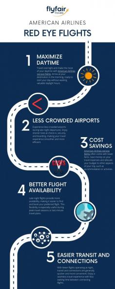Discover the advantages of American Airlines red eye flights. Travel overnight to maximize your daytime activities, enjoy less crowded airports, and save on costs with lower fares. Benefit from better availability and easier connections, making your journey smoother and more convenient.

Visit Here: https://shorturl.at/LIBI6