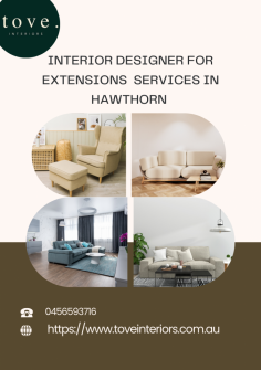 Transform your home with our expert interior designer in Extensions Hawthorn. Specializing in innovative design solutions, we create stunning, functional spaces tailored to your needs. From concept to completion, our team ensures every detail is perfect. Elevate your living space and enjoy a seamless blend of style and practicality with our exceptional interior design services. Visit our website 
 https://www.toveinteriors.com.au/services/major-extensions


