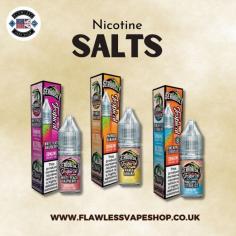 Nicotine Salts or Nic Salts work like a magic solution. It is a different approach to the traditional use of the VG e-liquids, and it offers the same nicotine hit that is ideal for the needs of many. It’s a recommended nicotine level if you are a heavy tobacco smoker and would like to find an alternative to eliminate the universal health risk of tobacco. Our top Brands are Elf Bar, Nasty Juice, Dinner Lady, Pod Salt & IVG. Our Top Products are Nicotine Shot by NIC NIC 10ml, Elf Bar ELFLIQ Blueberry Sour Raspberry Nic Salt 10ml, Elf Bar ELFLIQ Spearmint Nic Salt 10ml & Nic Salt - Nic Shot 20mg 10ml. visit- https://www.flawlessvapeshop.co.uk/collections/nicotine-salts