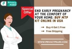 Buy MTP Kit Online in USA for safely ending early pregnancy in the comfort of your home. This medically-approved kit offers a private, effective solution for terminating early pregnancy, ensuring your well-being and convenience. The kit consists of Misoprostol and Mifepristone pills, both effective for terminating pregnancy. Visit us PrivacyPillrx.com to get special offer of buy 4 get 1 MTP Kit free.