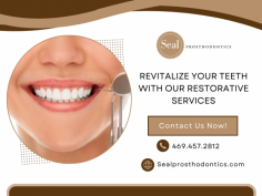 Get Comprehensive Restorative Dental Care for All Ages!

We specialize in restorative dental care for oral health and aesthetics through advanced treatments. Our services include fillings, crowns, bridges, implants along with dentures to replace damaged or missing teeth. Contact Seal Prosthodontists at 469.457.2812 for more details!