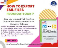  I strongly advise using eSoftTools EML to Outlook Converter Software to finish this work. With the help of this effective software, you can easily export EML files from Outlook and convert them to multiple formats without losing any data. The tool carefully removes all of the content from EML files, including attachments, inline images, URLs, and header information (To, Cc, Bcc, Subject, Date & Time), before converting them into MSG files. It also keeps your data arranged exactly as they are on your system by maintaining the original folder structure.