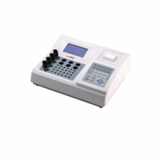Labnic Semi-Auto Coagulation Analyzer features four independent working channels, operating at a 470 nm wavelength and in the 15°C to 30°C range. It offers low reagent use under 20 uL with an open system and easy maintenance. Its analyzer is equipped with a light protection cap, making it an efficient choice for laboratories.