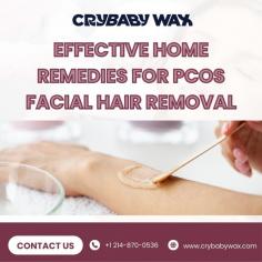 Discover powerful home remedies for PCOS facial hair removal at home with Crybaby Wax. Our guide offers natural, safe, and easy answers to manage undesirable hair because of PCOS, helping you acquire smoother, hair-unfastened pores and skin without leaving your property. Learn more about the high-quality strategies and merchandise designed specifically for PCOS facial hair removal at home. Learn More: https://www.crybabywax.com/products/pcos-facial-hair-waxing-bundle
