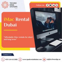 Learn why iMac rental is the perfect solution for your business, providing flexibility, cost savings, and advanced technology. Techno Edge Systems LLC offers the most predominant services of iMac Rental Dubai. For More info Contact us: +971-54-4653108 Visit us: https://www.ipadrentaldubai.com/imac-rental-dubai/