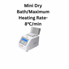Labnic Mini Dry Bath combines digital control, a fast-heating microtube block, and a hinged lid in an ultra-compact design. It has a temperature range of RT+5 to 100°C, a setting range of 25°C to 100°C, a max heating rate of 8°C/min, a cooling rate of 3°C/min, and heats within 20 minutes. 
