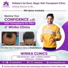 Struggling with hair loss? "Winika Clinics," Bhubaneswar's top-rated hair restoration center, is here to help!  Our team of experts specializes in advanced hair restoration techniques that deliver natural, long-lasting results.

See more:  https://www.winikaclinics.com/male-hair-transplantation
