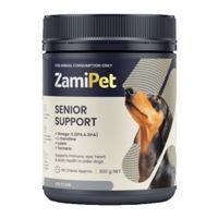 ZamiPet Senior Dog Supplement is an Australian-made, great tasting, breakable chew for alleviating symptoms associated with age-related decline in dogs. The chicken-flavoured chews are proven to support the immune, eye, heart, and brain health of senior dogs. These senior dog chews contain unique ingredients that help maintain the efficiency of nerve cells in the brain, helping slow the signs of aging and are ideal for supporting your best friend as they age.