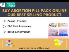 Buy Abortion Pill Pack Online, a safe and effective solution for terminating an early pregnancy which is also our best-selling product. The shipping is discreetly conducted. The pack, includes all necessary medicines like Mifepristone and Misoprostol along with all essential medicines for side effects if you face any. Our website Privacypillrx.com, which offers various discounts and is trusted by many womens, provides a private and reliable option for those seeking to manage their reproductive health at home. 24/7 chats assistance is provided from our medical experts to make your decision easy. Buy the abortion pill pack now with credit card and get amazing discounts.
