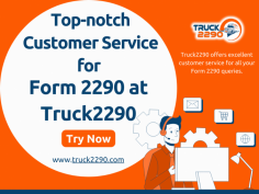 Truck2290 offers excellent customer service for all your Form 2290 queries. Their knowledgeable staff provides fast and reliable assistance, ensuring a smooth filing experience. Available 24/7 to meet your needs anytime.