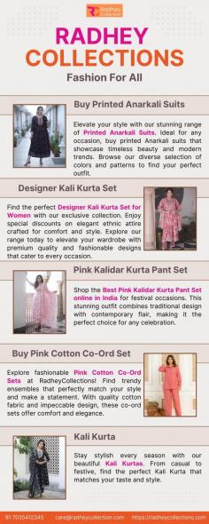 Find the perfect Designer Kali Kurta Set for Women with our exclusive collection. Enjoy special discounts on elegant ethnic attire crafted for comfort and style. Explore our range today to elevate your wardrobe with premium quality and fashionable designs that cater to every occasion.

More info
Email Id	care@radheycollection.com
Phone No	91 7035412345
Website       https://radheycollections.com/products/flower-peach-kalidar-kurta-pant-set-with-printed-mal-duppatta
