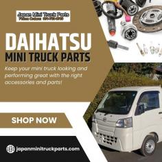 Daihatsu mini trucks are perfect for a range of applications, from agricultural tasks to urban deliveries. At Japan Mini Truck Parts, we provide a wide selection of reliable and affordable Daihatsu mini truck parts to keep your vehicle running smoothly. Explore our website today and keep your mini truck performing at its best!
