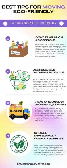While moving to a new home can be an exciting event, it often has a significant negative impact on the environment. A considerable amount of garbage may accumulate when moving, from transportation to packing materials. However, by adopting a deliberate strategy and pledging to be sustainable, you can make your move more ecologically friendly. Some professional packers and movers in Hyderabad also emphasize eco-friendly moves. With the help of these green moving tips, you'll be able to reduce your carbon footprint and make environmentally responsible decisions during your move. visit : https://deccanexpresspackers.com/